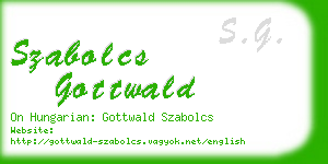 szabolcs gottwald business card